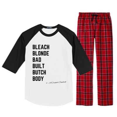 Bleach Blond Bad Built Butch Body Raglan Sleeve Pajama Set