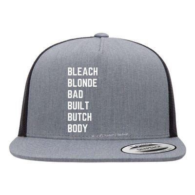 Bleach Blond Bad Built Butch Body Flat Bill Trucker Hat