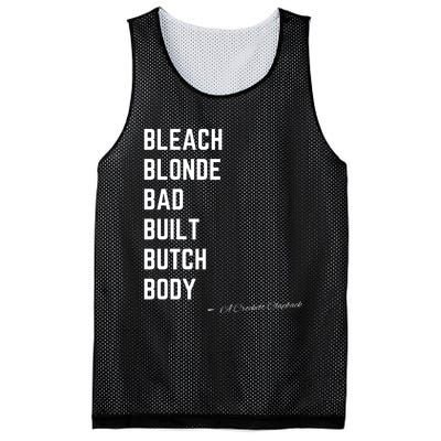 Bleach Blond Bad Built Butch Body Mesh Reversible Basketball Jersey Tank