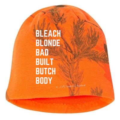 Bleach Blond Bad Built Butch Body Kati - Camo Knit Beanie