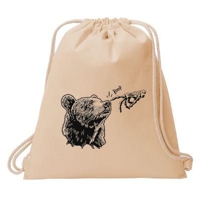 Boop Bear Black Grizzly Bears Cool Park Drawstring Bag