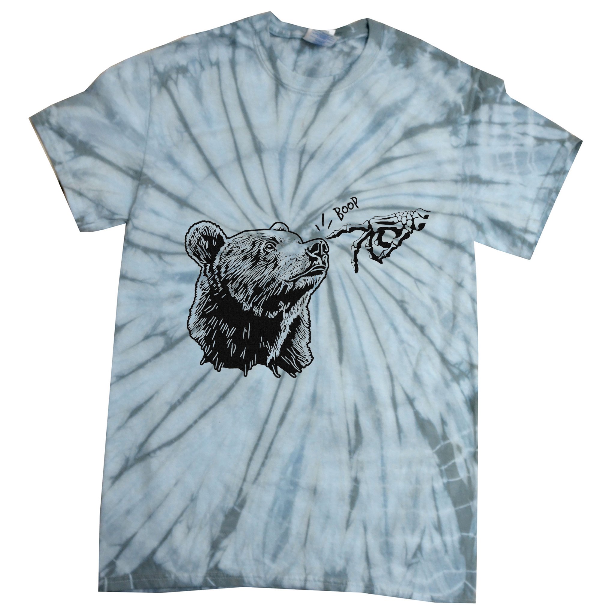 Boop Bear Black Grizzly Bears Cool Park Tie-Dye T-Shirt