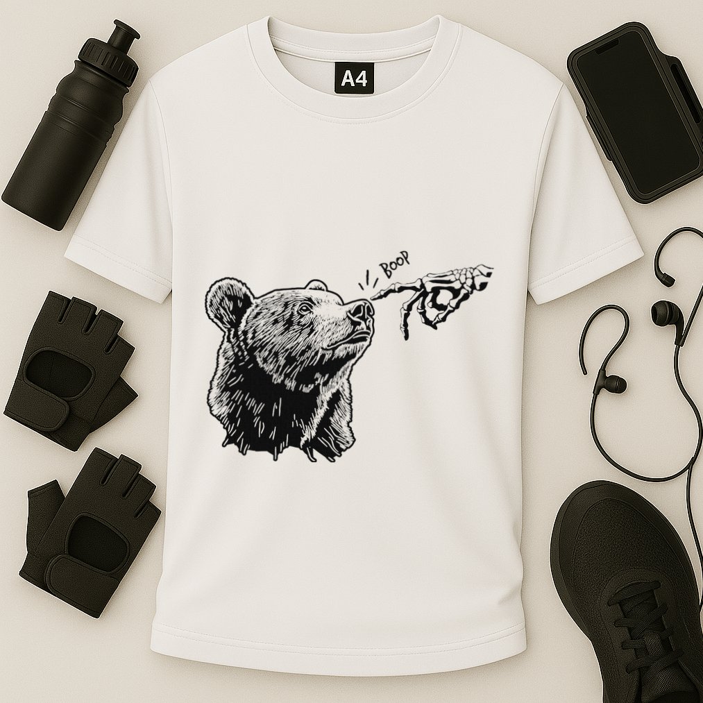 Boop Bear Black Grizzly Bears Cool Park Cooling Performance Crew T-Shirt