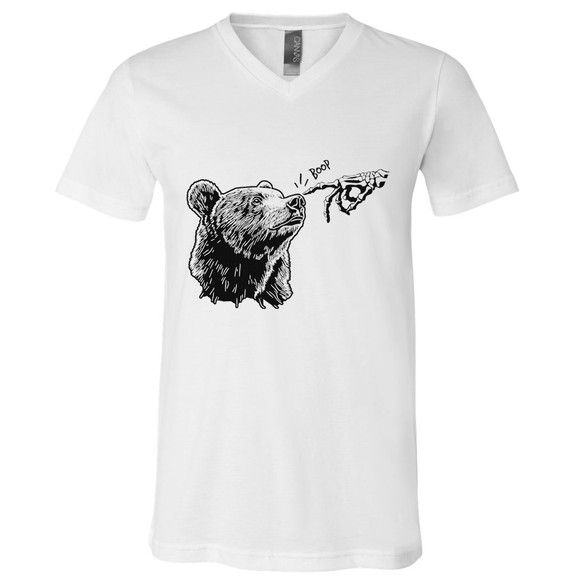 Boop Bear Black Grizzly Bears Cool Park V-Neck T-Shirt