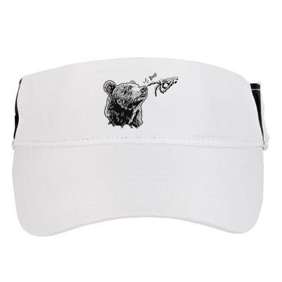 Boop Bear Black Grizzly Bears Cool Park Adult Drive Performance Visor