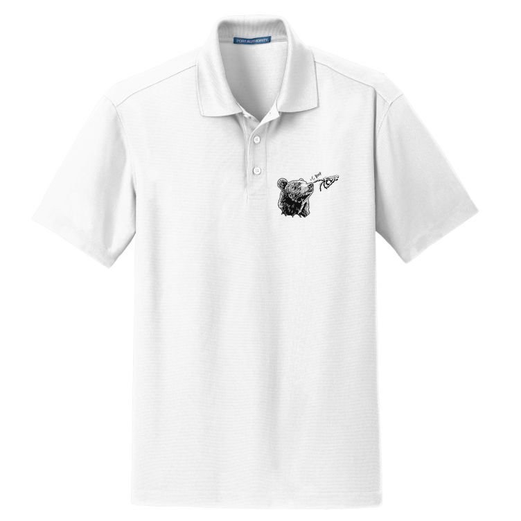 Boop Bear Black Grizzly Bears Cool Park Dry Zone Grid Polo