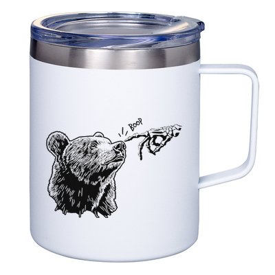 Boop Bear Black Grizzly Bears Cool Park 12oz Stainless Steel Coffee Mug