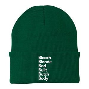 Bleach Blonde Bad Built Butch Body Knit Cap Winter Beanie