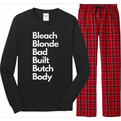 Bleach Blonde Bad Built Butch Body Long Sleeve Pajama Set