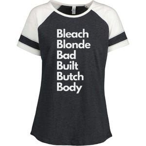 Bleach Blonde Bad Built Butch Body Enza Ladies Jersey Colorblock Tee