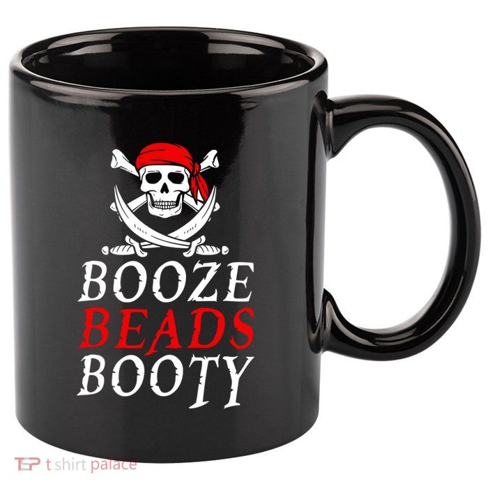 Booze Beads Booty 11oz C Handle Ceramic Mug