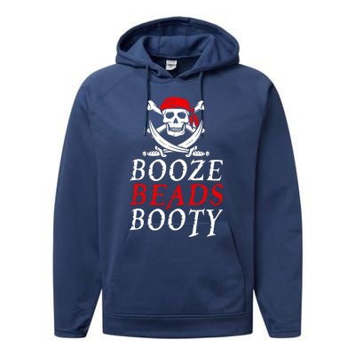 Booze Beads Booty Performance Fleece Hoodie