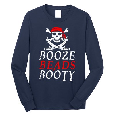 Booze Beads Booty Long Sleeve Shirt