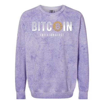 Bitcoin Billionaire Colorblast Crewneck Sweatshirt