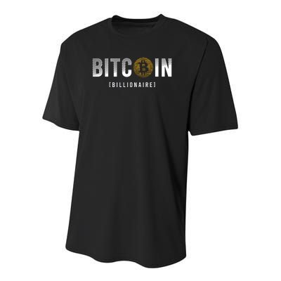 Bitcoin Billionaire Youth Performance Sprint T-Shirt