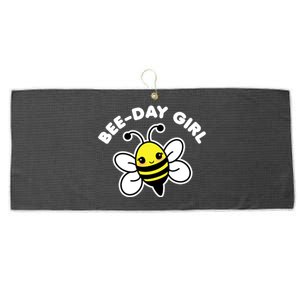 Birthday Bee Beegiftday Kawaii Bee Matching Drawing Great Gift Large Microfiber Waffle Golf Towel