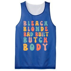 Bleach Blonde Bad Built Great Gift Mesh Reversible Basketball Jersey Tank