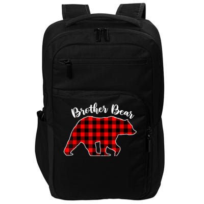 BROTHER BEAR Buffalo Plaid Red Funny Christmas Pajama Family Impact Tech Backpack