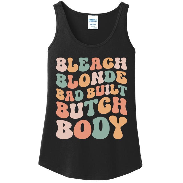 Bleach Blonde Bad Built Butch Body Ladies Essential Tank