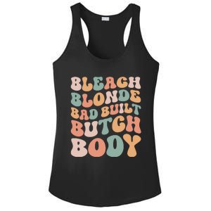 Bleach Blonde Bad Built Butch Body Ladies PosiCharge Competitor Racerback Tank