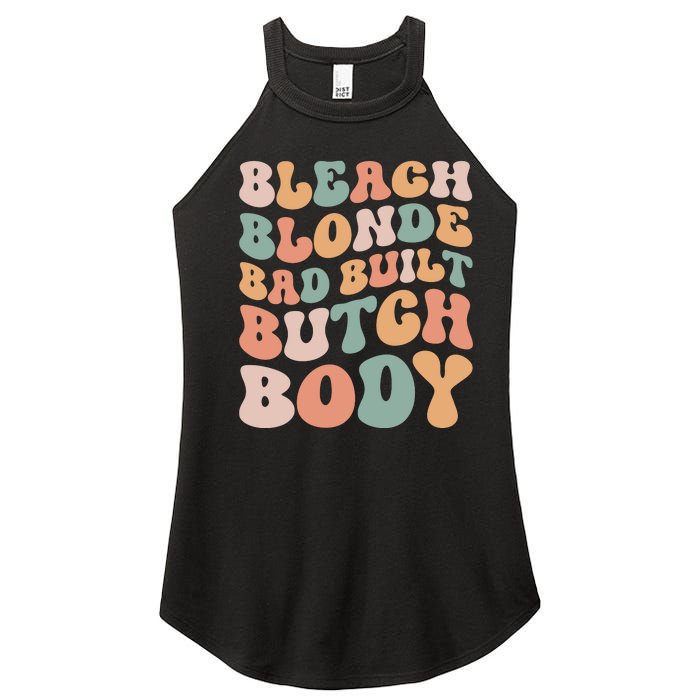 Bleach Blonde Bad Built Butch Body Women's Perfect Tri Rocker Tank