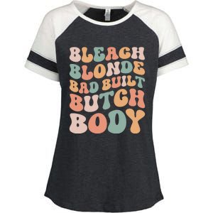 Bleach Blonde Bad Built Butch Body Enza Ladies Jersey Colorblock Tee