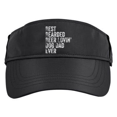 Best Bearded Beer Lovin Dog Dad Pet Lover Owner Gift Adult Drive Performance Visor