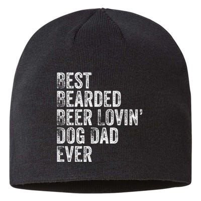 Best Bearded Beer Lovin Dog Dad Pet Lover Owner Gift Sustainable Beanie