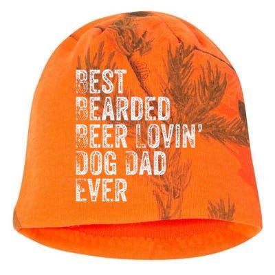 Best Bearded Beer Lovin Dog Dad Pet Lover Owner Gift Kati - Camo Knit Beanie