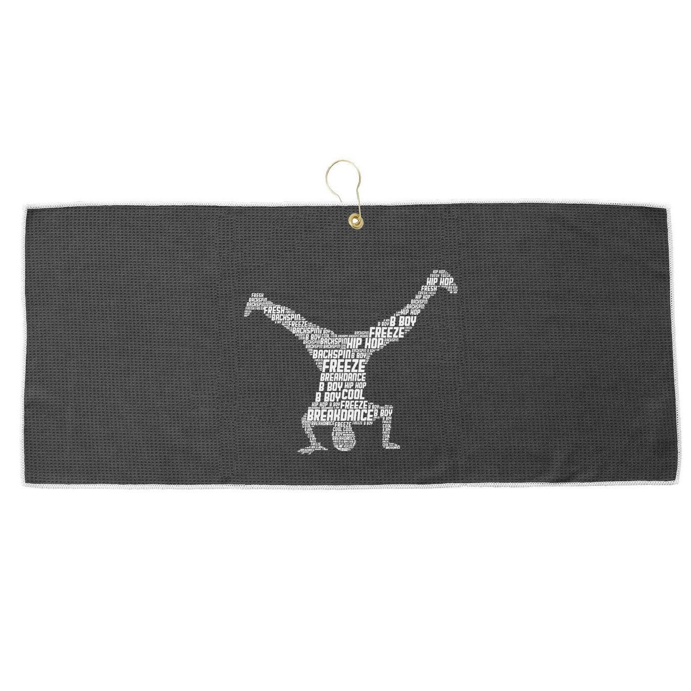 Breakdance Breakdancer Breakdancing Large Microfiber Waffle Golf Towel