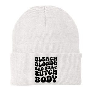 Bleach Blonde Bad Built Butch Body Knit Cap Winter Beanie