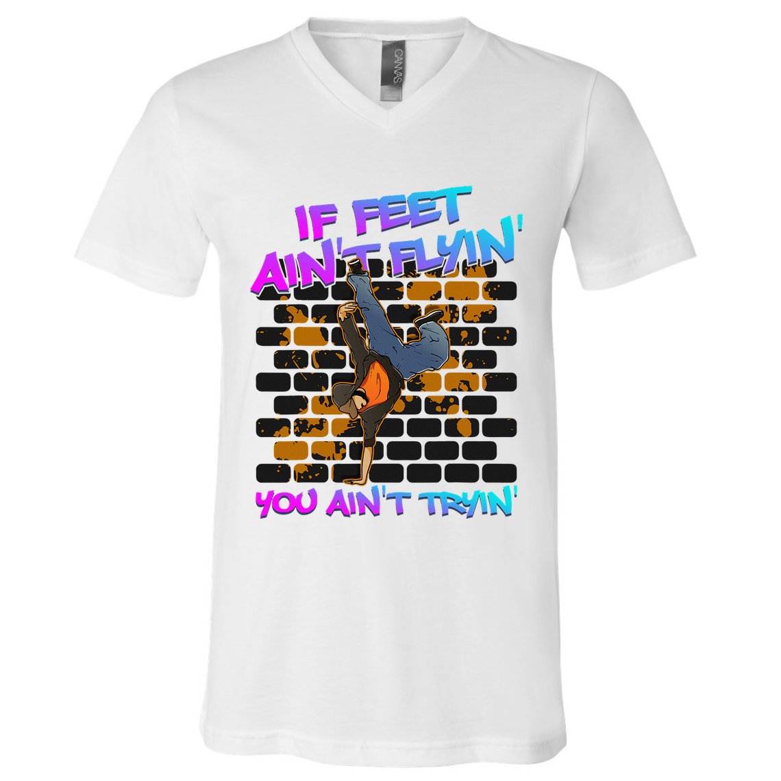 Breakdancing B Boy Hi Phop Dance Break Dancers Breakdance V-Neck T-Shirt