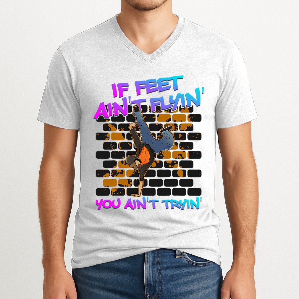 Breakdancing B Boy Hi Phop Dance Break Dancers Breakdance V-Neck T-Shirt