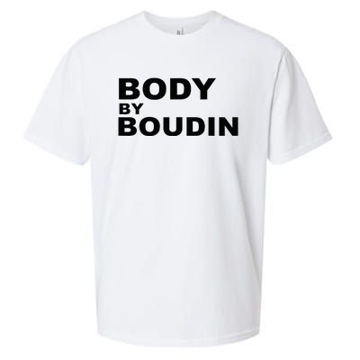 Body By Boudin  Louisiana Cajun Food Souvenir Sueded Cloud Jersey T-Shirt