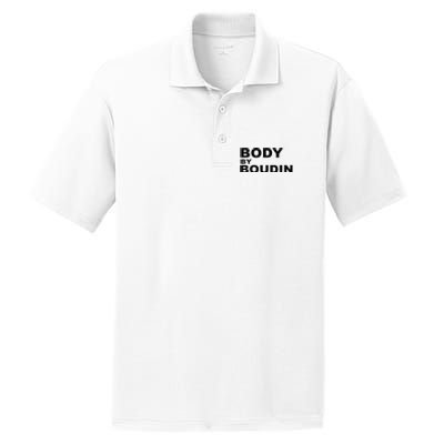 Body By Boudin  Louisiana Cajun Food Souvenir PosiCharge RacerMesh Polo