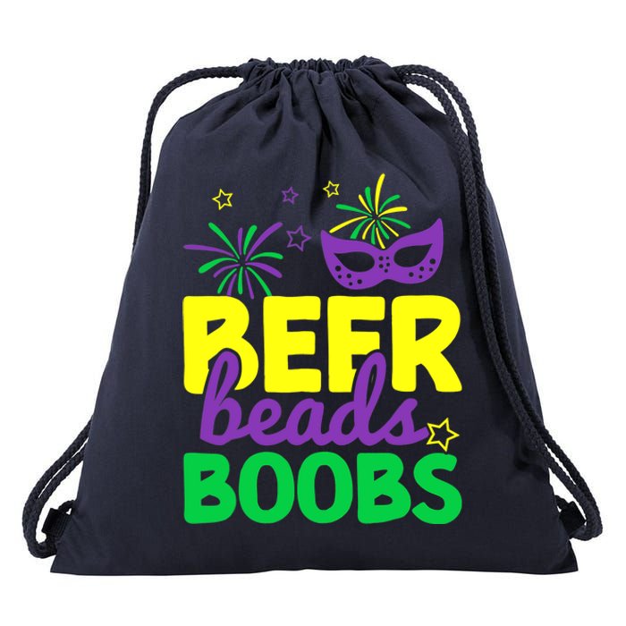 Beers Beads Boobs Mardi Gras Carnival Masquerade Masks Drawstring Bag