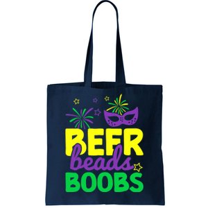 Beers Beads Boobs Mardi Gras Carnival Masquerade Masks Tote Bag