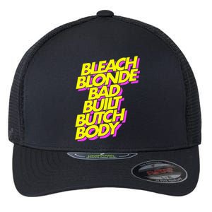 Bleach Blonde Bad Built Butch Body Anti Maga Flexfit Unipanel Trucker Cap