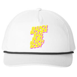 Bleach Blonde Bad Built Butch Body Anti Maga Snapback Five-Panel Rope Hat