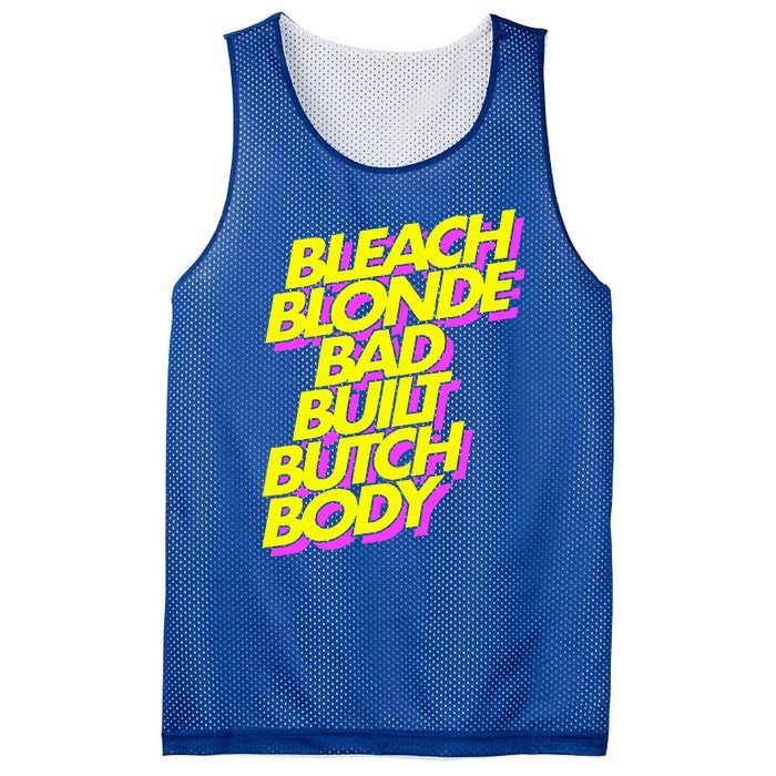 Bleach Blonde Bad Built Butch Body Anti Maga Mesh Reversible Basketball Jersey Tank