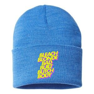 Bleach Blonde Bad Built Butch Body Anti Maga Sustainable Knit Beanie