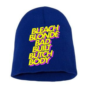 Bleach Blonde Bad Built Butch Body Anti Maga Short Acrylic Beanie