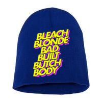 Bleach Blonde Bad Built Butch Body Anti Maga Short Acrylic Beanie