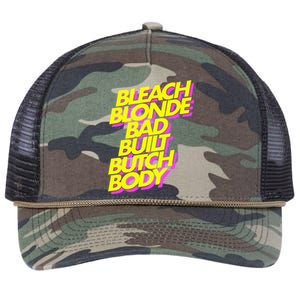 Bleach Blonde Bad Built Butch Body Anti Maga Retro Rope Trucker Hat Cap