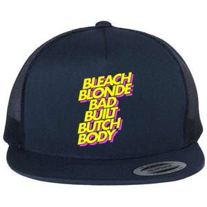 Bleach Blonde Bad Built Butch Body Anti Maga Flat Bill Trucker Hat