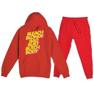 Bleach Blonde Bad Built Butch Body Anti Maga Premium Hooded Sweatsuit Set