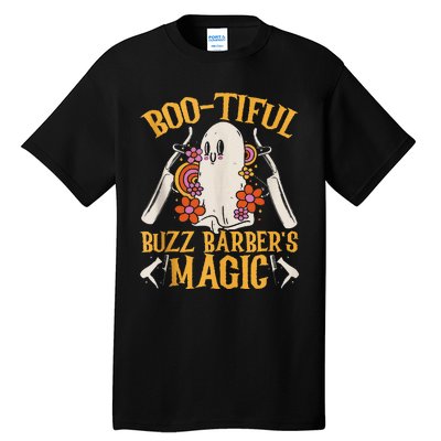 Bootiful Buzz BarberS Magic Scary Barber Funny Halloween Tall T-Shirt