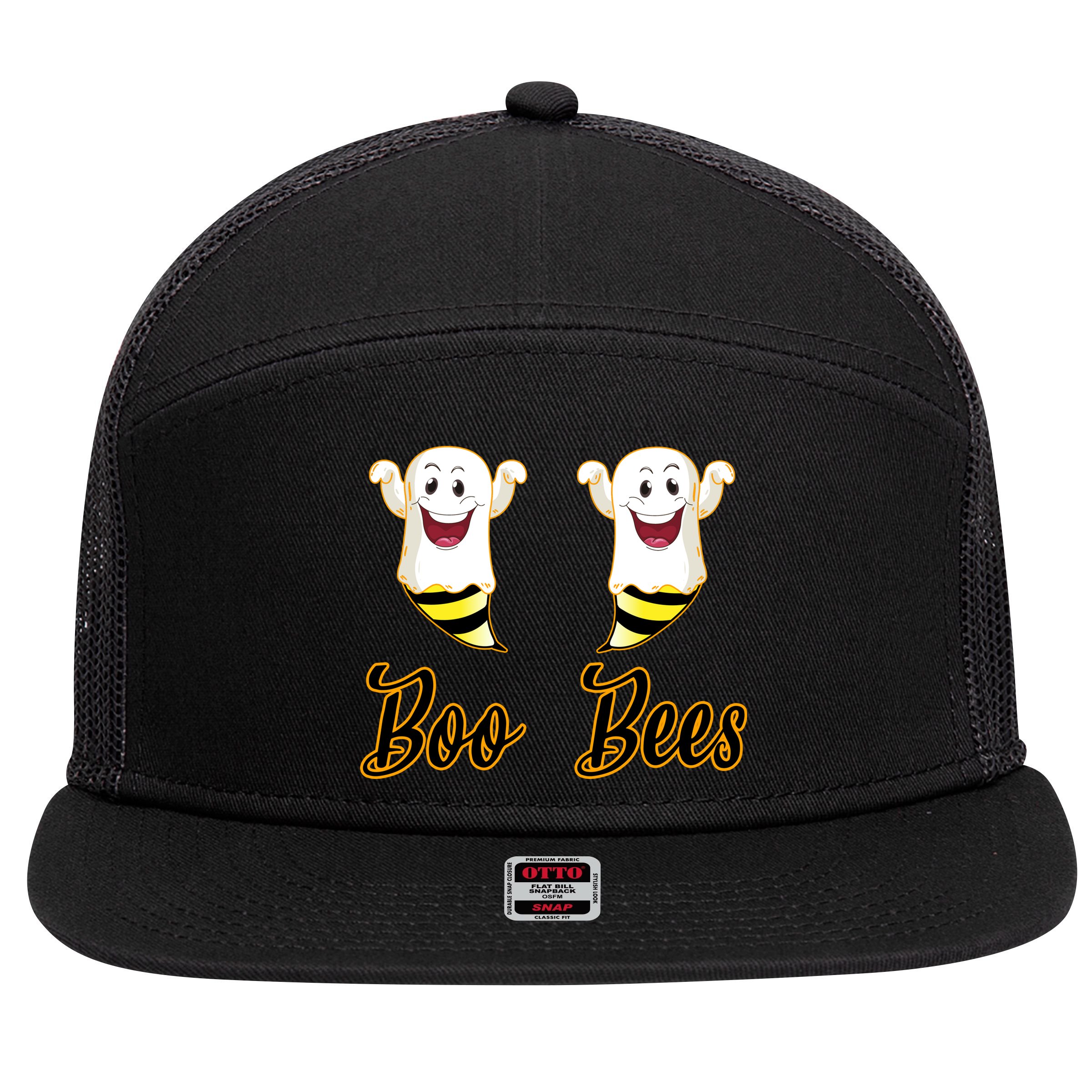 Boo Bees 7 Panel Mesh Trucker Snapback Hat