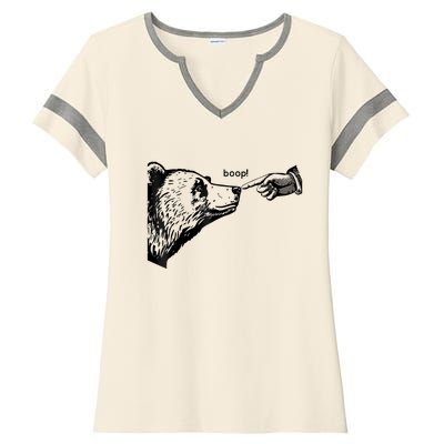 Boop Bear Ladies Halftime Notch Neck Tee