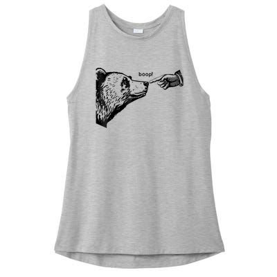 Boop Bear Ladies PosiCharge Tri-Blend Wicking Tank